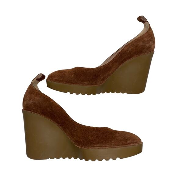 Vintage Chloe Suede Leather Platform Wedges - Picture 2 of 10